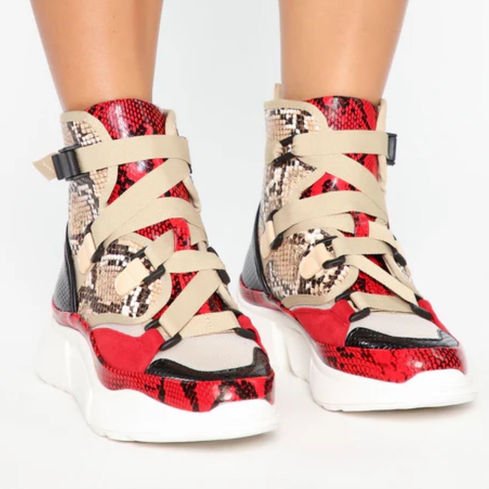 Fashion Nova Prince Of Prints High Top Sneakers Sz8